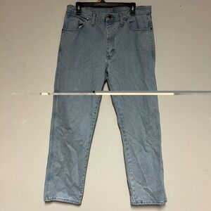 Wrangler Jeans Men's 34x30 Blue Cowboy Cut Relaxed Light Wash Denim EUC